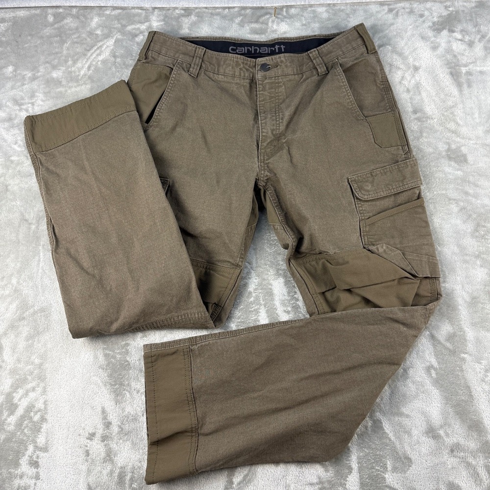 Carhartt Cargo Pants Mens 36x30 Relaxed Fit Brown Rugged Flex EUC